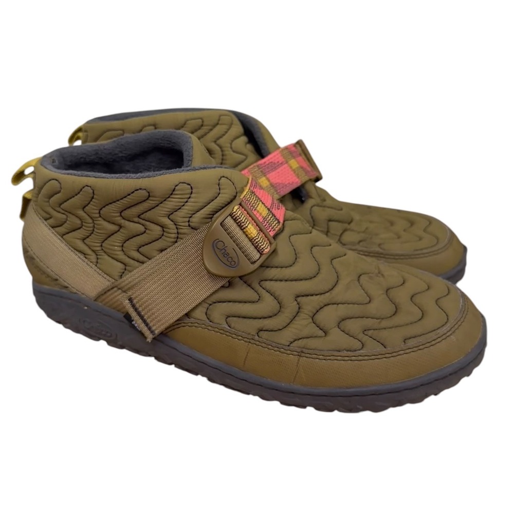Chaco Ramble Puff Women's 11 Olive Green Quilted Camp Shoes Booties